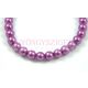 Imitation pearl round bead - Metallic Violet - 8mm (sold on a strand - 55pcs/strand)