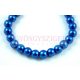 Imitation pearl round bead - Metallic Sapphire - 8mm (sold on a strand - 40pcs/strand)