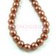 Imitation pearl round bead - Light Bronze - 8mm (sold on a strand - 105pcs/strand)