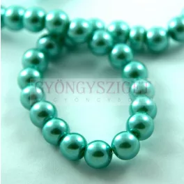   Imitation pearl round bead - Metallic Mint - 8mm (sold on a strand - 55pcs/strand)