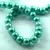 Imitation pearl round bead - Metallic Mint - 8mm (sold on a strand - 55pcs/strand)