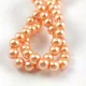 Imitation pearl round bead - Peach Gold - 8mm (sold on a strand - 105pcs/strand)