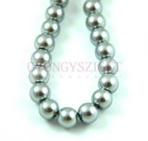   Imitation pearl round bead - Metallic Light Grey - 8mm (sold on a strand - 40pcs/strand)