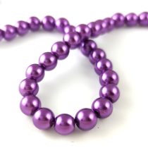   Imitation pearl round bead - Metallic Purple - 8mm (sold on a strand - 40pcs/strand)
