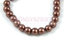   Imitation pearl round bead -  Chocolate Bronze - 8mm (sold on a strand - 40pcs/strand)