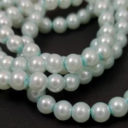   Imitation pearl round bead - Inocent Blue - 8mm (sold on a strand - 40pcs/strand)