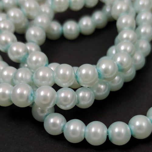 Imitation pearl round bead - Inocent Blue - 8mm (sold on a strand - 40pcs/strand)