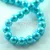 Tekla golyó gyöngy - Metallic Blue Turquoise - 8mm (szálon - kb. 105db/szál)