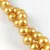 Imitation pearl round bead - Metallic Yellow Gold - 8mm (sold on a strand - 100pcs/strand)