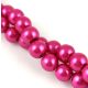 Imitation pearl round bead - Metallic Magenta - 8mm (sold on a strand - 105pcs/strand)