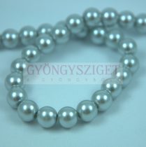   Imitation pearl round bead - Metallic Silver - 8mm (sold on a strand - 40pcs/strand)