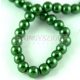 Imitation pearl round bead - Metallic Green - 8mm (sold on a strand - 55pcs/strand)
