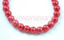   Imitation pearl round bead - Metallic Red - 8mm (sold on a strand - 40pcs/strand)