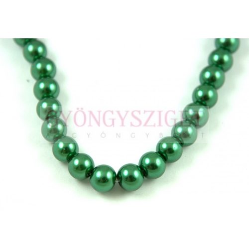 Imitation pearl round bead - Metallic Green - 8mm (sold on a strand - 40pcs/strand)