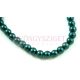 Imitation pearl round bead - Metallic Dark Emerald - 8mm (sold on a strand - 55pcs/strand)