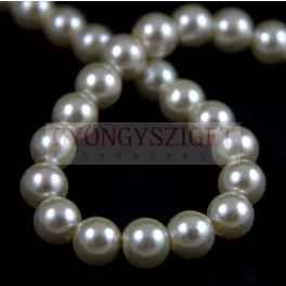   Imitation pearl round bead - Cream Pearl - 8mm (sold on a strand - 55pcs/strand)