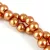 Tekla golyó gyöngy - Metallic Golden Dark Orange - 8mm (szálon - kb. 105db/szál)