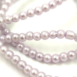   Tekla golyó gyöngy - Powder Light Lavender - 3mm (kb. 185 db/szál)