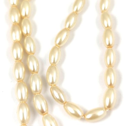 Imitation pearl drop bead - Cream Pearl - 7x4mm (sold on a strand - appr. 55pcs/strand)