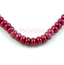   Imitation pearl rondelle - Crimson - 3.5x5mm (sold on a strand - 128pcs/strand)