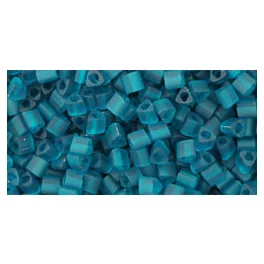   Toho Triangle Japanese Seed Bead bead  -  7bdf - Transparent Frosted Teal - 11/0