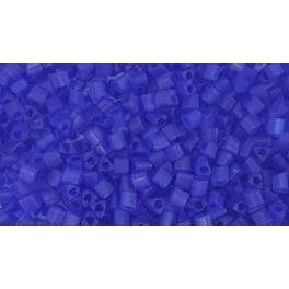   Toho Triangle Japanese Seed Bead  - 8f - Transparent-Frosted Dk Sapphire - 11/0