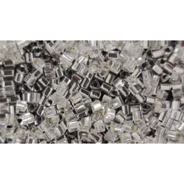  Toho Triangle Japanese Seed Bead  -  21 - Silver-Lined Crystal - 11/0