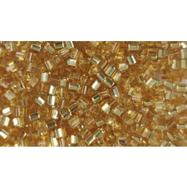   Toho Triangle Japanese Seed Bead  -  22  -  Silver-Lined Lt Topaz -  size: 11/0