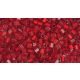 Toho Triangle Japanese Seed Bead - 25cf - Silver-Lined Frosted Ruby -  size: 11/0