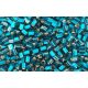 Toho Triangle Japanese Seed Bead bead  -  27bdf - Silver-Lined Frosted Teal - 11/0