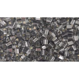   Toho Triangle Japanese Seed Bead  -  29b -  Silver-Lined Gray  -  size: 11/0
