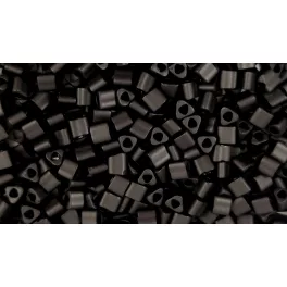   Toho Triangle Japanese Seed Bead  -  49f  -  Frosted Jet  -  size: 11/0
