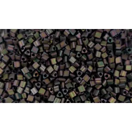   Toho Triangle Japanese Seed Bead  -  85f  -  Frosted Metallic Iris - Purple  -  size: 11/0