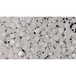   Toho Triangle Japanese Seed Bead  -  121  -  Lustered White  -  size: 11/0
