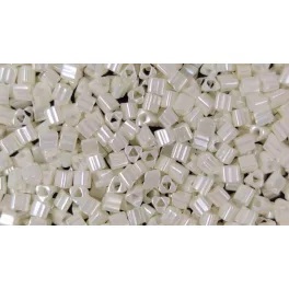   Toho Triangle Japanese Seed Bead  -  122  -  Lustered Navajo White  -  size: 11/0