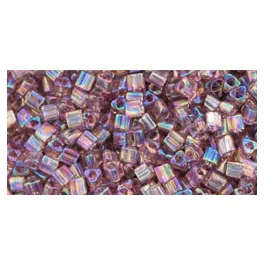   Toho Triangle Japanese Seed Bead  -  166  -  Transparent Rainbow Light Amethyst