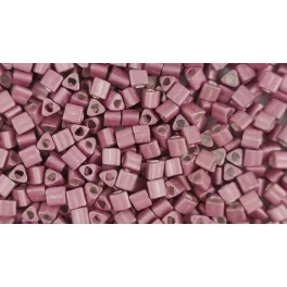   Toho Triangle Japanese Seed Bead  -  553f -  Galvanized Matte Vintage Rose  - 11/0