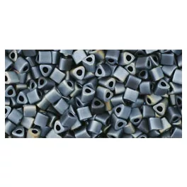   Toho Triangle Japanese Seed Bead  -  612  -  Matte Gun Metal  -  size: 11/0