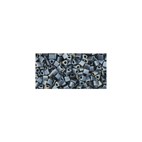 Toho Triangle Japanese Seed Bead  -  612  -  Matte Gun Metal  -  size: 11/0