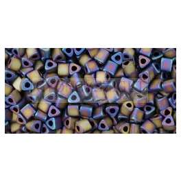   Toho Triangle Japanese Seed Bead  -  615  -  Frosted Purple Iris  -  size: 11/0