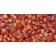 Toho Triangle Japanese Seed Bead  -  951  -  Brick Red Lined Jonquil  - 11/0