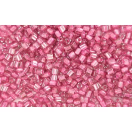   Toho Triangle Japanese Seed Bead  -  959 -  Pink Lined Light Amethyst - 11/0