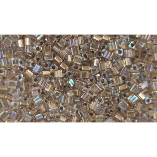 Toho Triangle Japanese Seed Bead - 994 - Gold Lined Rainbow Crystal -  size: 11/0