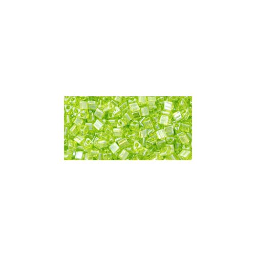Toho Triangle Japanese Seed Bead  -  105 - Transparent Lime Green Luster - 11/0