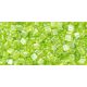 Toho háromszög gyöngy - 105 - Transparent Lime Green Luster - 11/0