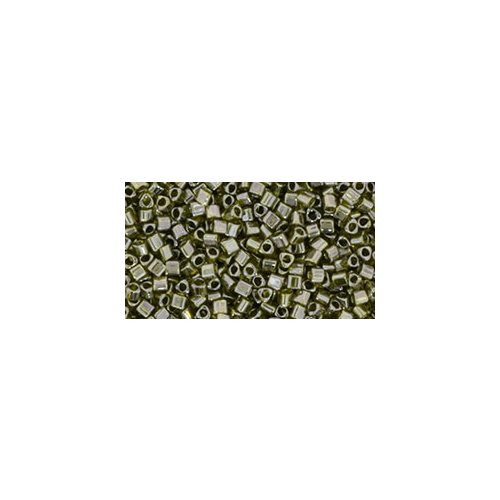 Toho háromszög gyöngy - 457 - Gold Lustered Green Tea - 11/0