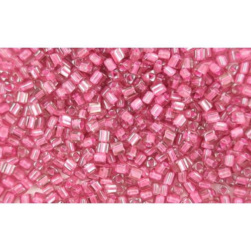 Toho Triangle Japanese Seed Bead  -  959 -  Pink Lined Light Amethyst - 11/0