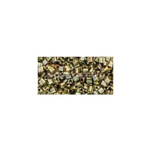 Toho Triangle Japanese Seed Bead  -  y183  -  Hybrid Opaque Ultra Lustered Green  - 11/0