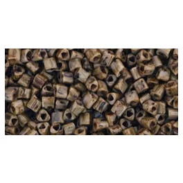   Toho Triangle Japanese Seed Bead  -  y311  -  HybridOpaque levedndula Picasso  - 11/0