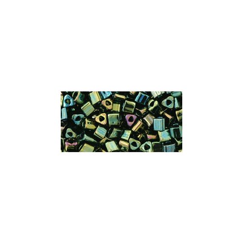 Toho háromszög gyöngy - 84 - Metallic Green/Brown Iris - 8/0